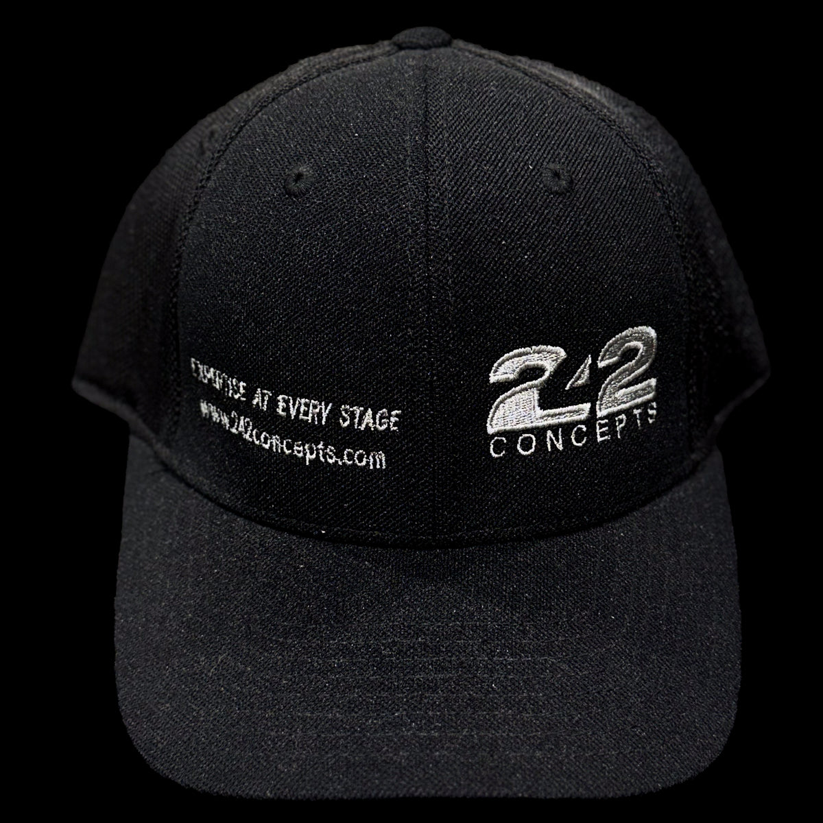 242 Black Fitted Trucker Hat